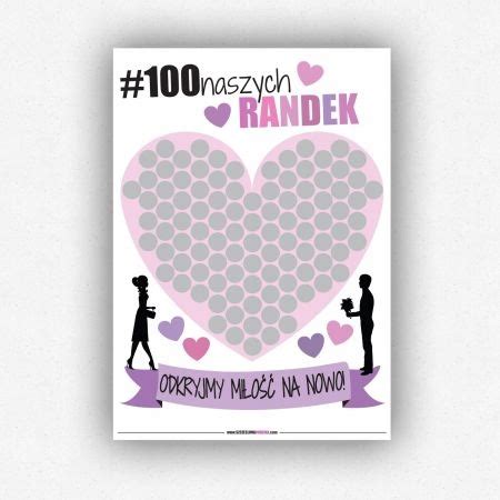 plakat zdrapka dla par 100 naszych randek|Plakat dla par, 100 naszych randek